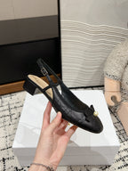 CD Ballet Slingback Pump 30mm In Black Quilted Calfskin 997043