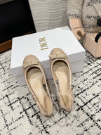 CD Ballet Slingback Pump 30mm In Nude Quilted Calfskin 997045