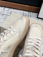 BALL STAR SNEAKERS BEIGE CALFSKIN WITH WHITE STAR