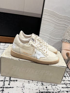 BALL STAR SNEAKERS BEIGE CALFSKIN WITH WHITE STAR