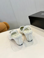 cc 25c slingback 65 white tweed black grosgrain 233613