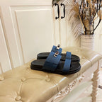 HM Jackson Sandal Deep Blue Cowhide 958024
