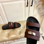 HM Jackson Sandal Dark Plum Cowhide 958034