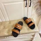 HM Jackson Sandal Brown Orange Calfskin 958041