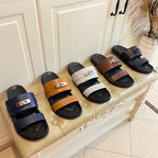 HM Jackson Sandal Brown Orange Calfskin 958041