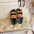 HM Jackson Sandal Brown Orange Calfskin 958041