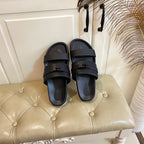 HM Jackson Sandal Black Calfskin 958043
