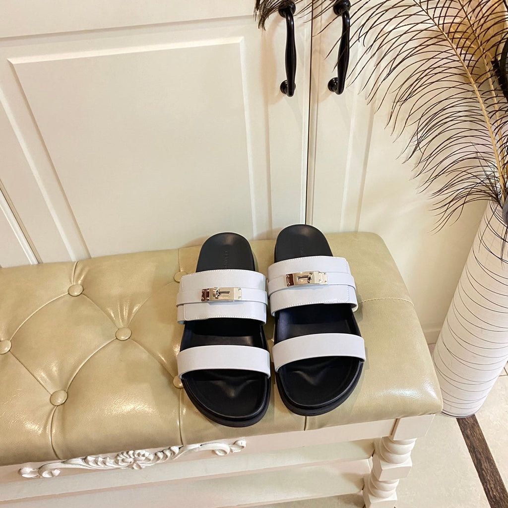 HM Jackson Sandal White Calfskin  958045