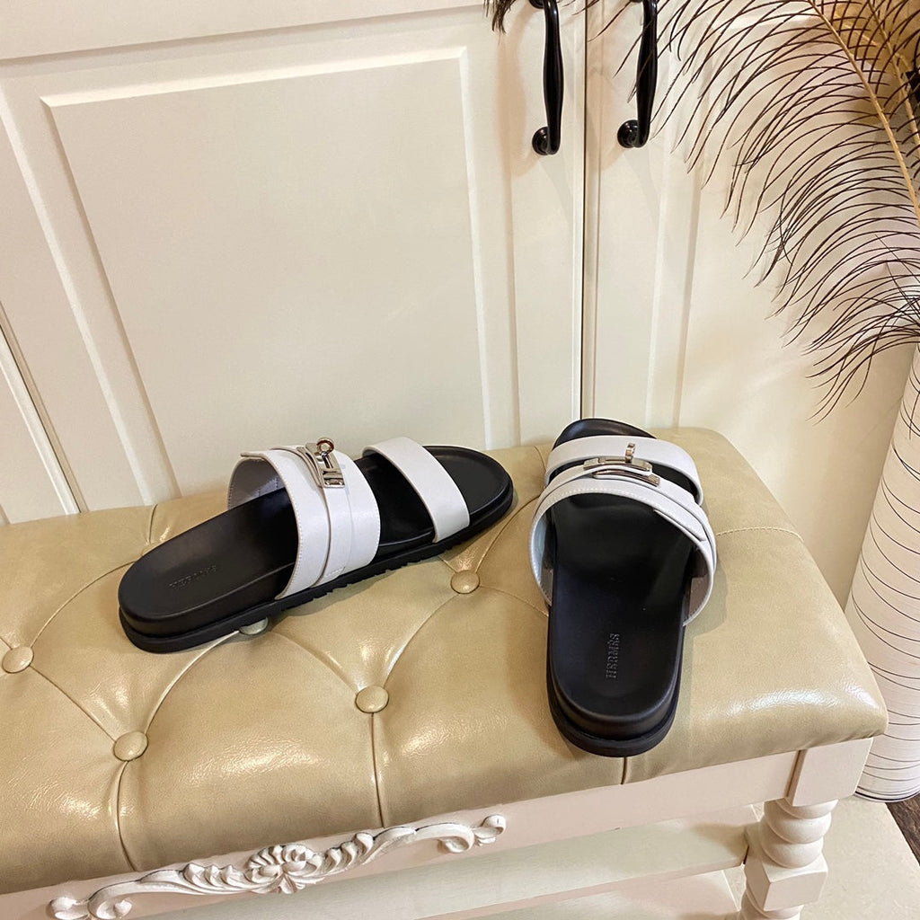 HM Jackson Sandal White Calfskin  958045