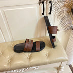 HM Jackson Sandal Chocolate Brown Calfskin 958047