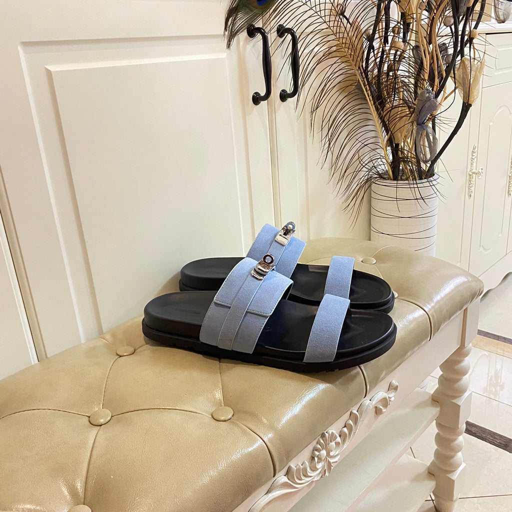 HM Jackson Sandal Could Blue Suede 958054