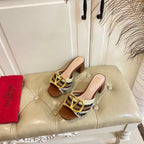 Vlogo Signature Slide Sandal 60mm With Crochet Embroidery