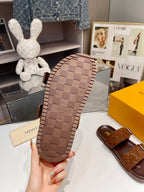LV Venice Mule Dark Brown Suede Sheepskin 626703