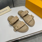LV Venice Mule Beige Suede Sheepskin 626704
