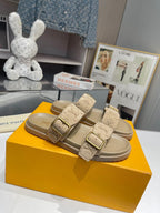 LV Venice Mule Beige Suede Sheepskin 626704
