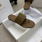 Signum Flat Sandal in Brown Calfskin 290732
