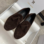 The Row Loafer Dark Brown Suede 290740