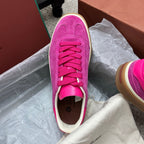 LP sneaker unisex style hot pink sheepskin mix suede 384719