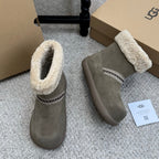 UGG 25ss Ankle Boots Muted Grey Sheep Fur Suede 523104