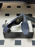 CC 25P Blue Black Quilted Denim