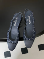 CC 25P Blue Black Quilted Denim
