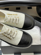 CC 25K Thick-Soled 45mm Loafer White Black Lambskin 247707