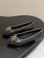 CC 25S 20mm Chain Bow Single Flat Black Sheepskin Grosgrain 247656