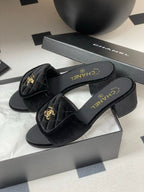 CC 25F Sandal Heel 5cm Quilted
