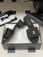 CC 25F Sandal Heel 5cm Quilted