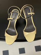 The Row 25S Strap High Heel Sandals 85mm Beige Sheepskin 286191
