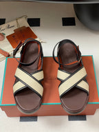 LP Sandal Beige Brown Cowhide 312168