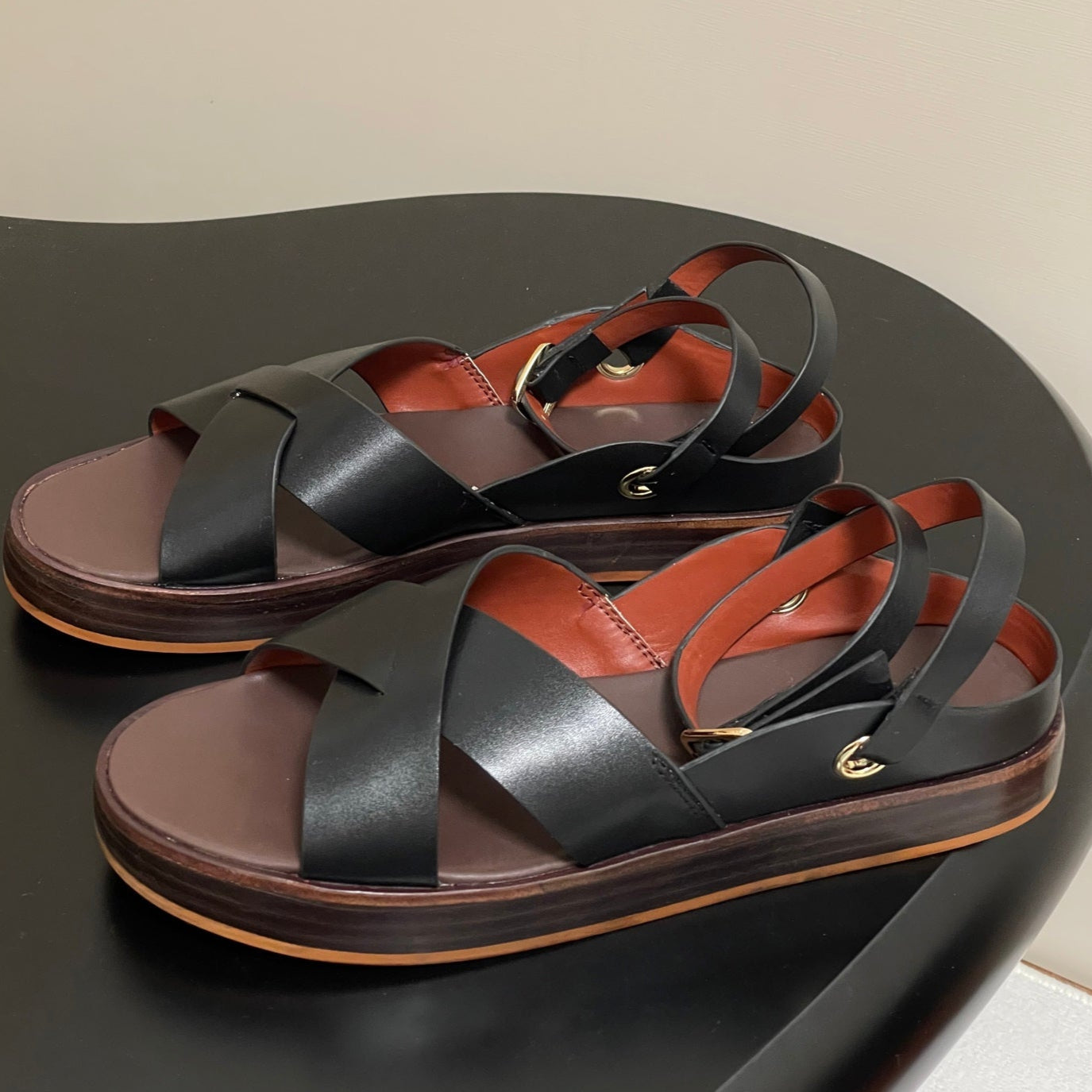 LP Sandal Black Brown Cowhide 312170