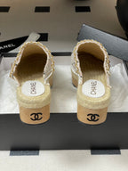 CC 25 Mules Tweed Pink Sheepskin 356397