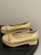 CC 25A Chain CC Thick-Soled Shoe 40mm Beige Sheepskin 393954