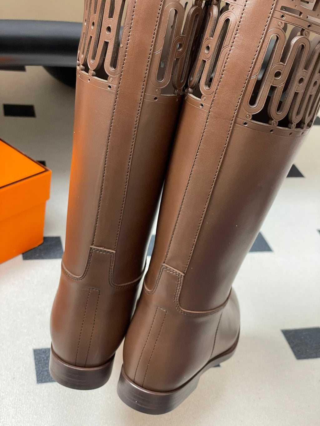 HM Jumping Boots 30mm Dark Brown Kelly Buckle Calfskin 423262