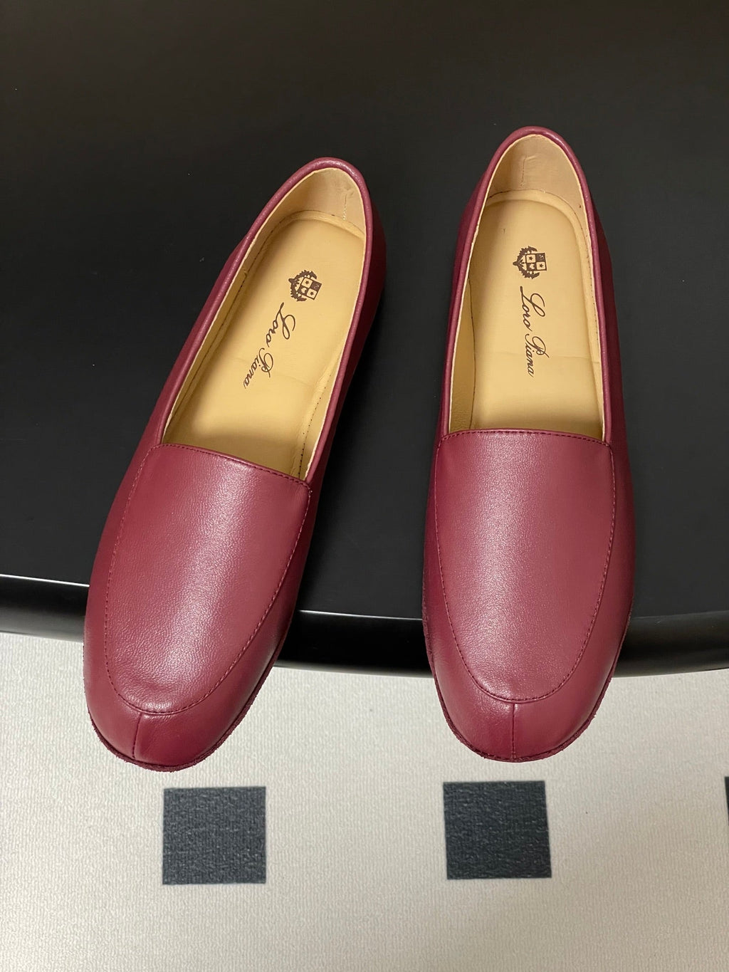 LP Anton Walk Loafers Muted Red Sheepskin 474796