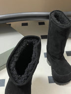 Balenciaga High Snow Boots Black Suede 535033
