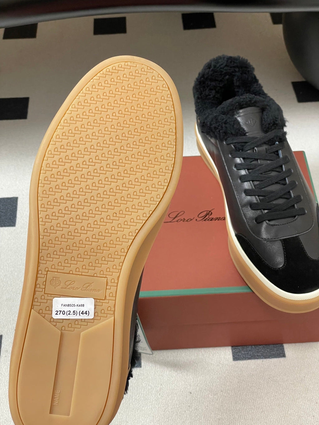 LP 25 Fur Sneaker Black Suede Cowhide 534666