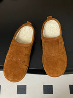 Balenciaga Mule Slip-On Caramel Brown Suede Wool 534531