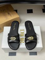 CD 26 Chunky Heel Sandals Black Leather 593533
