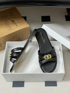 CD 26 Chunky Heel Sandals Black Leather 593533