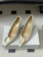 CD 26 High-Heeled 85 Pumps White Cowhide 593592