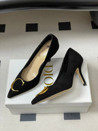 CD 26 High-Heeled 85 Pumps Black Suede 593596