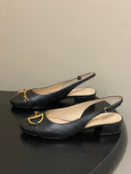 GG 26ss Big D Half HorseBit Mary Jane Black Cowhide 593508