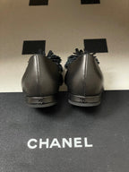 CC 26 Flower-shaped Ballet Flat Black Sheepskin 593168