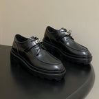 HM First Oxford Shoes 5cm Black Sheepskin 594335