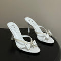 CD 26SS D'Trick Heeled Sandal 10cm White Bow Detail Sheepskin 632580