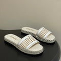 CC 26s Platform Slippers Light Beige Cowhide 649459
