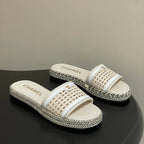CC 26s Platform Slippers Light Beige Cowhide 649459