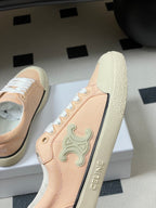 Celine Alan Sneakers Light Pink Ivory Canvas Rubber 701714